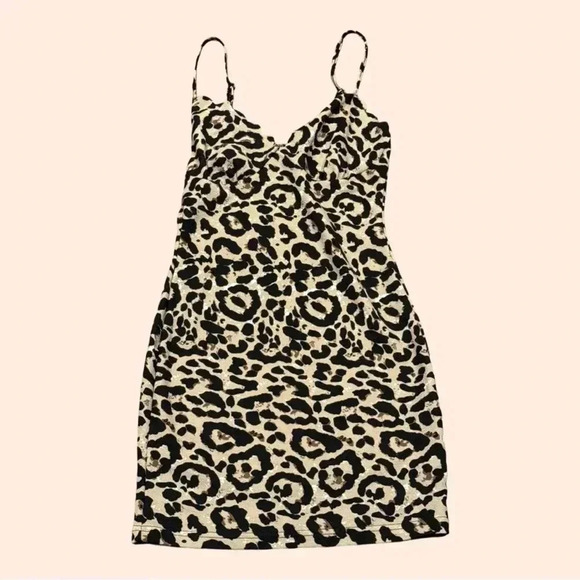 NWOT! SMALL Timeless LEOPARD PRINT SKIN TIGHT PARTY DRESS - Picture 1 of 8